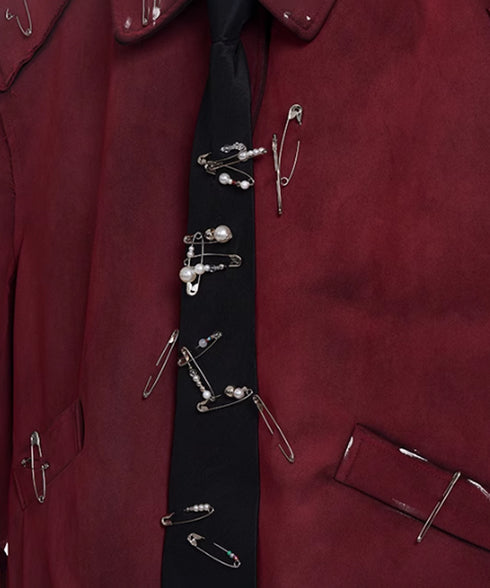 Pearl Pin Lazy Tie